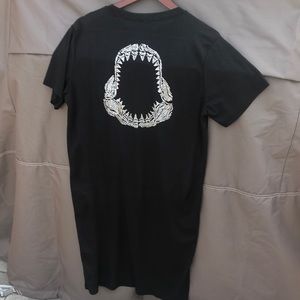 Unique black long tunic with nautical sparkles